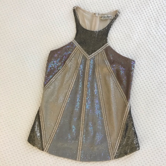 All Saints Geo Sequin Top, Size 6 (Minimal wear) - Picture 1 of 4